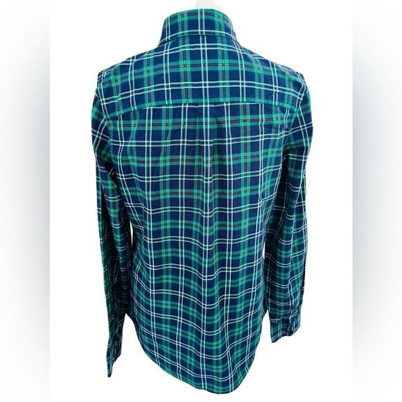 Vineyard Vines Tartan Plaid Popover with tab sleeves size 8. - Picture 3 of 9